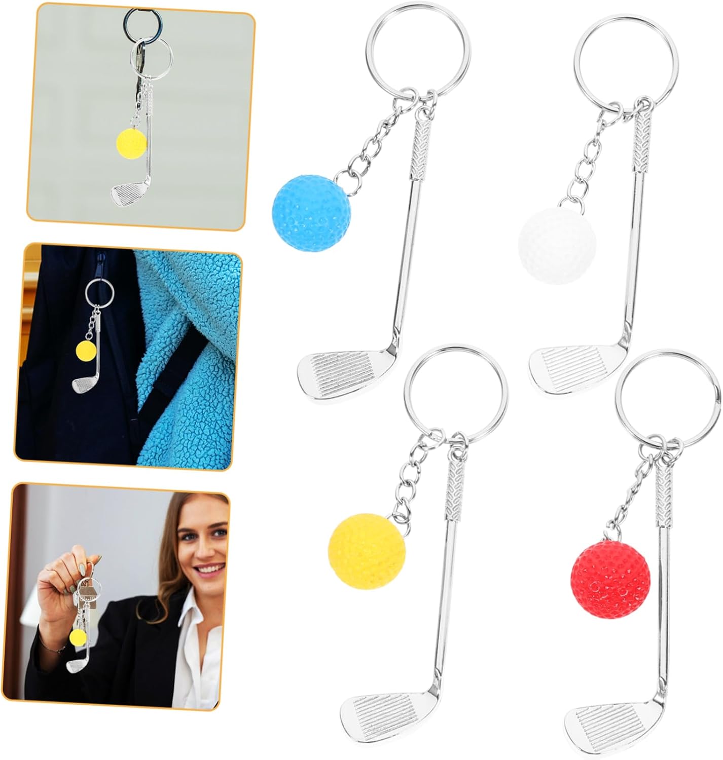 BESPORTBLE 8 Pcs Golf Ball Keychain Set