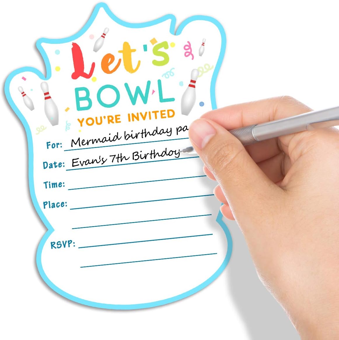 Yangmics Direct 30 Bowling Birthday Invitations with Envelopes