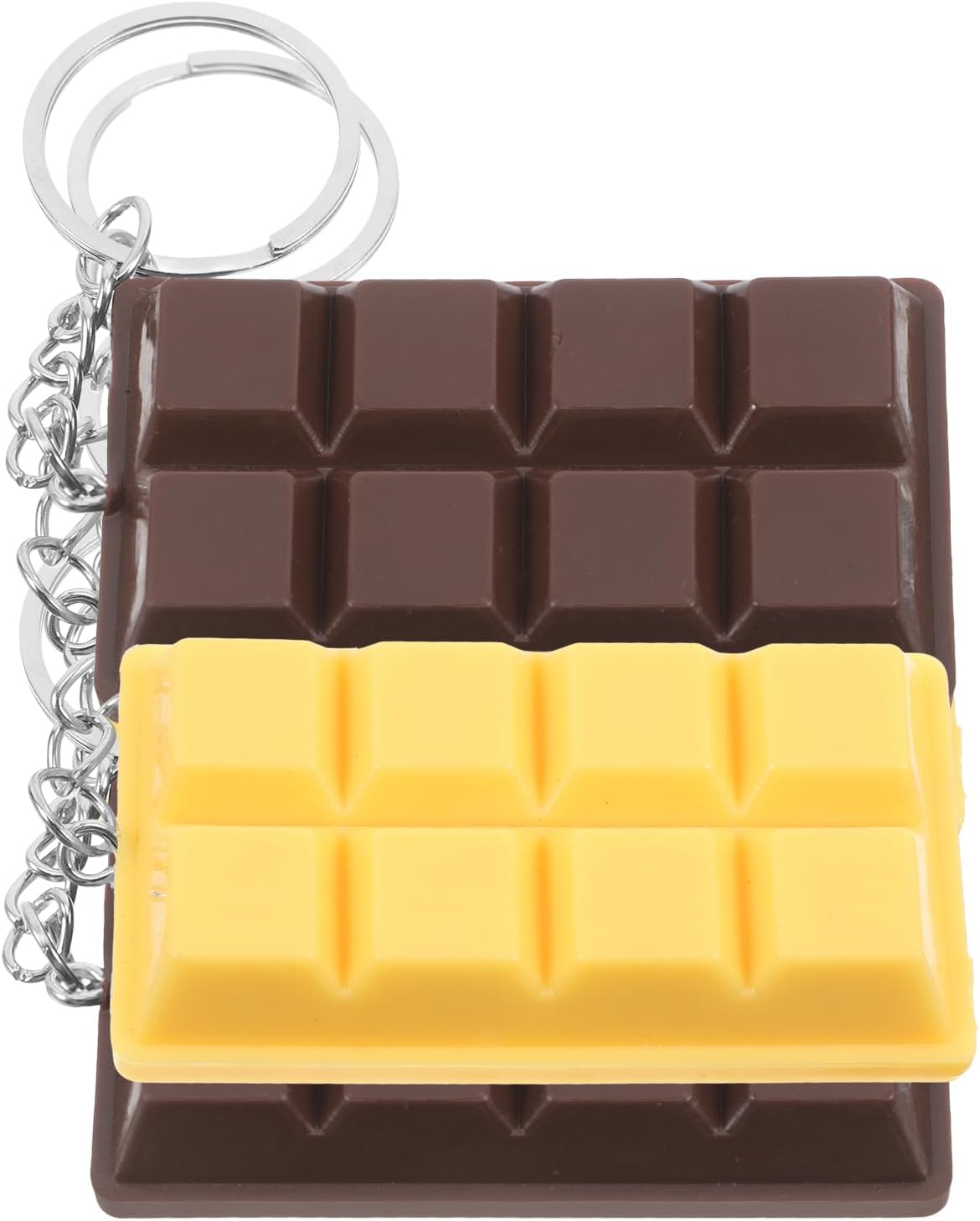 LOGOFUN 4PCS Chocolate Keychains Realistic Keyrings