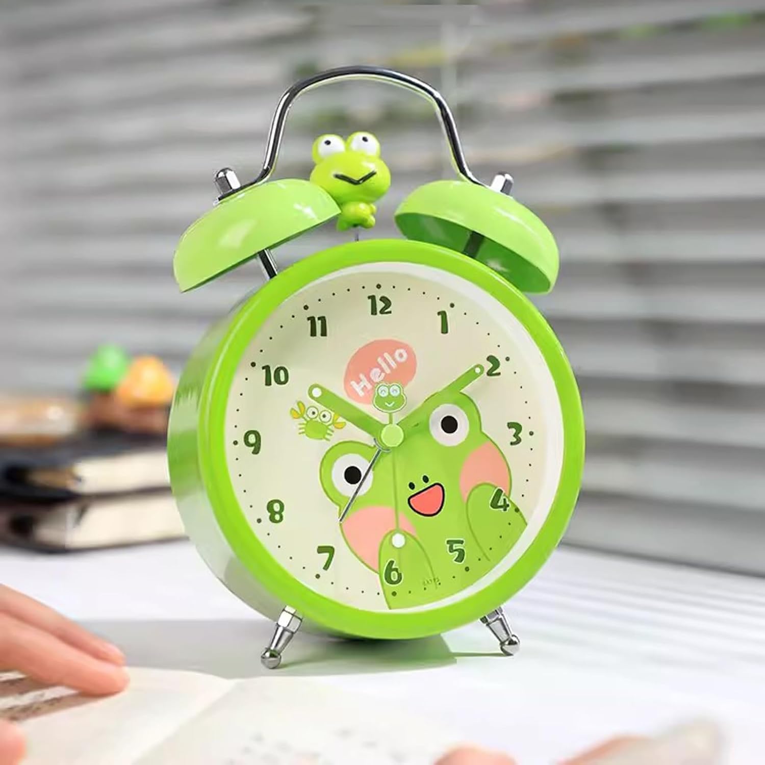 GRFIT Frog Alarm Clock for Children with Double Bell