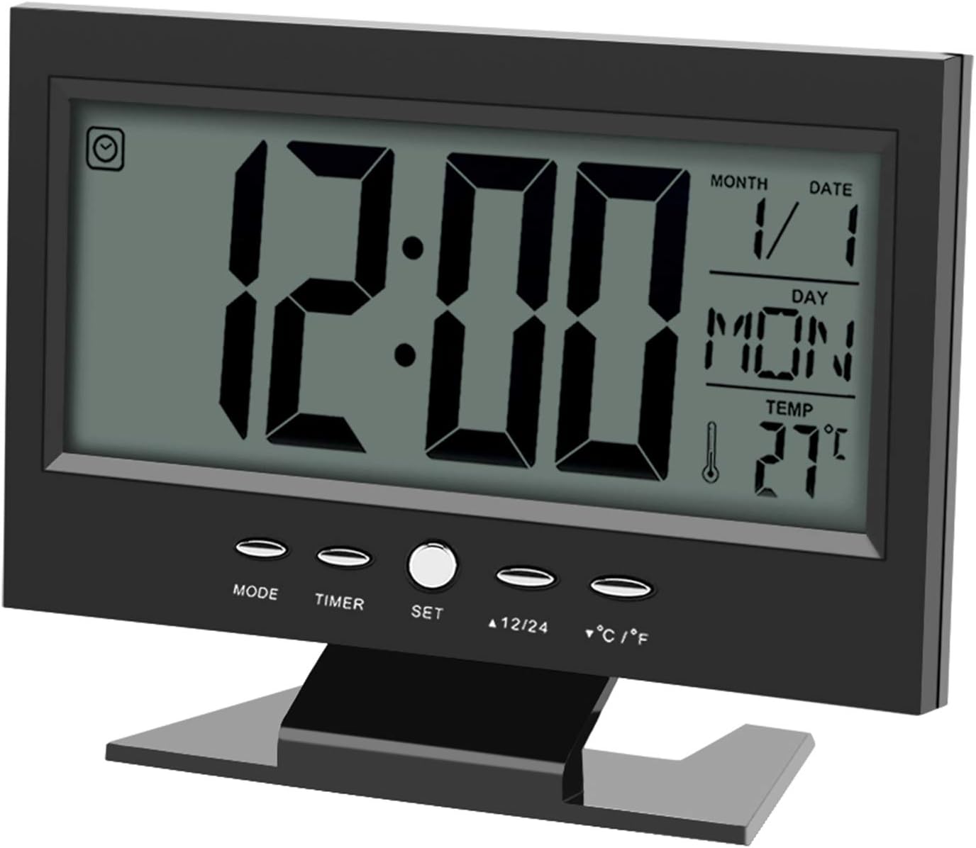 Tiiyee Electric Clock with Calendar and Temp Display