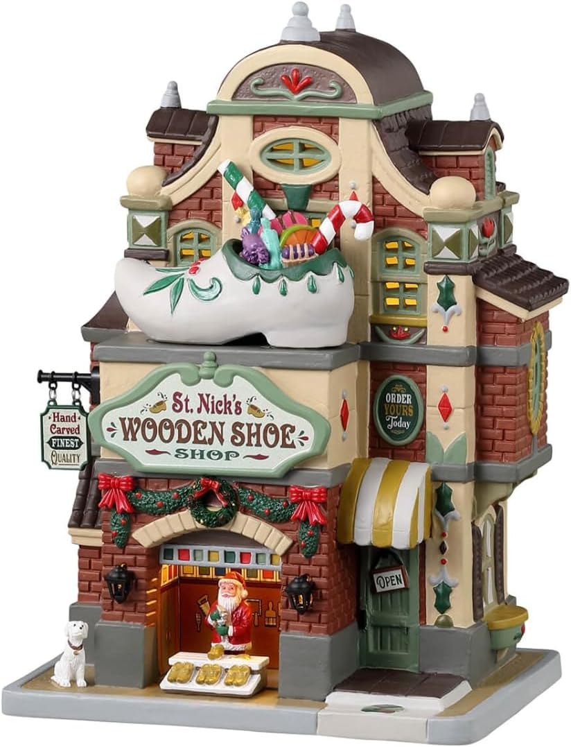 Lemax Village Collection St Nicks Wooden Shoe Shop
