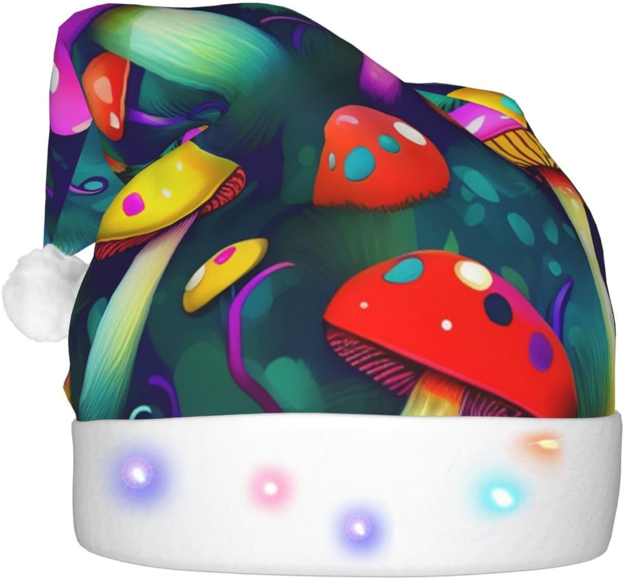 Bright Mushrooms Christmas Hat with LED Lights
