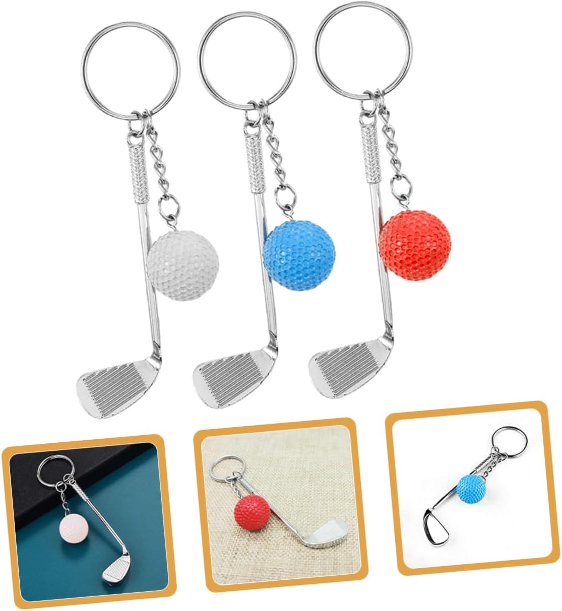 Mipcase Golf Ball Keychain for Golf Lovers