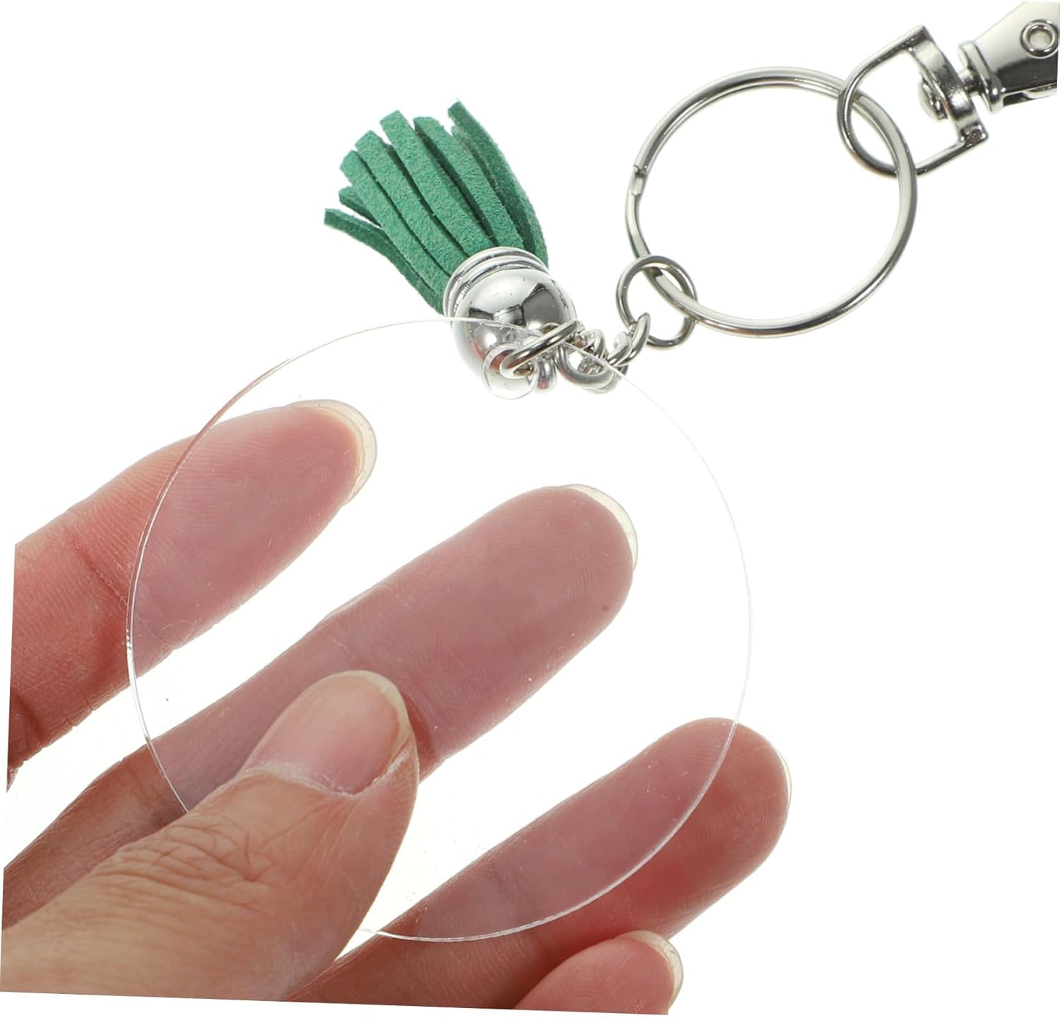 1set Acrylic Keychain Blanks with Accessories for Custom Projects
