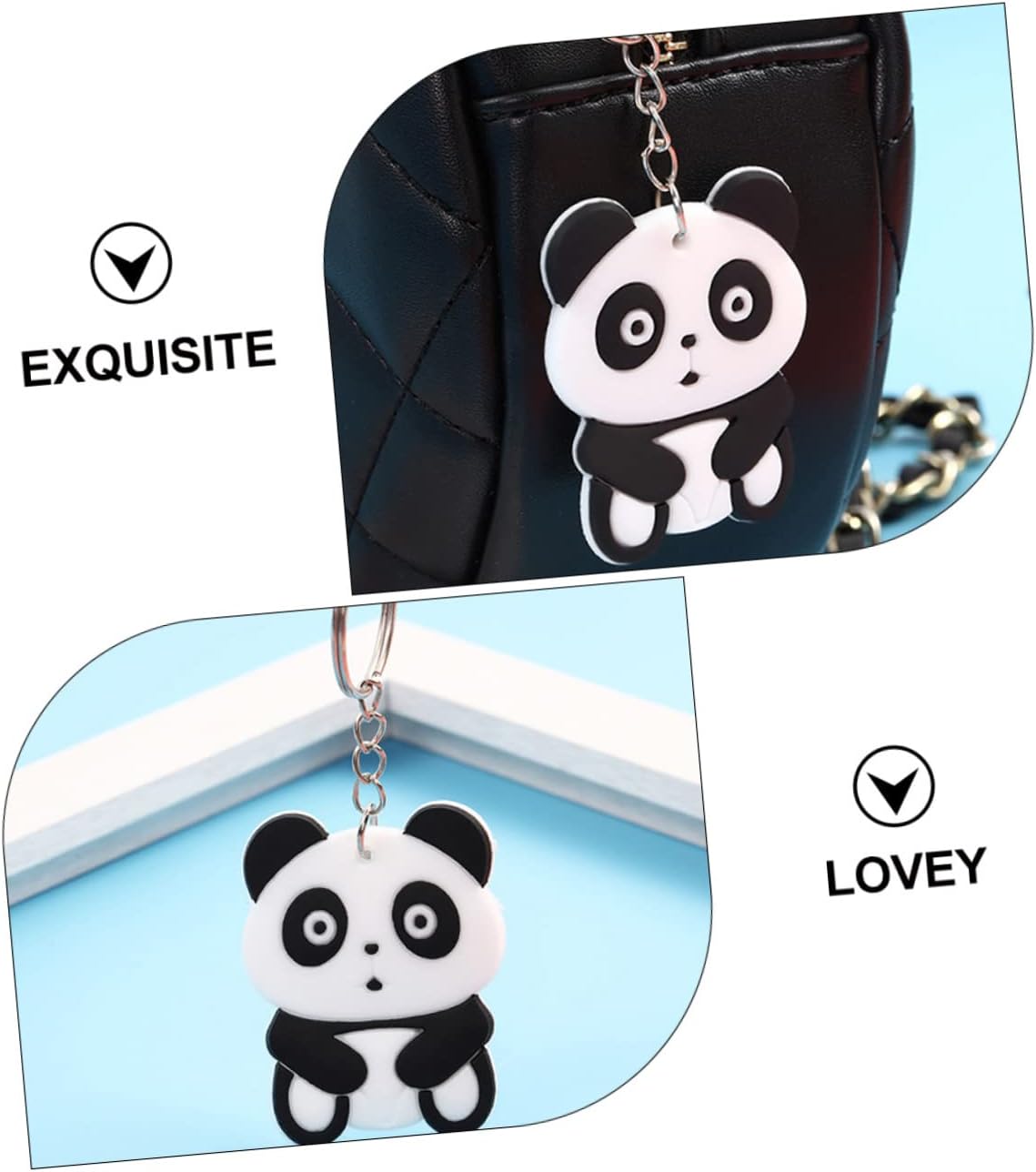 SOIMISS 20pcs Panda Keychain Set for Graduation and Party Favors