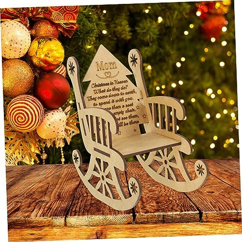 Christmas Wooden Candleholder Chair Shape Decor