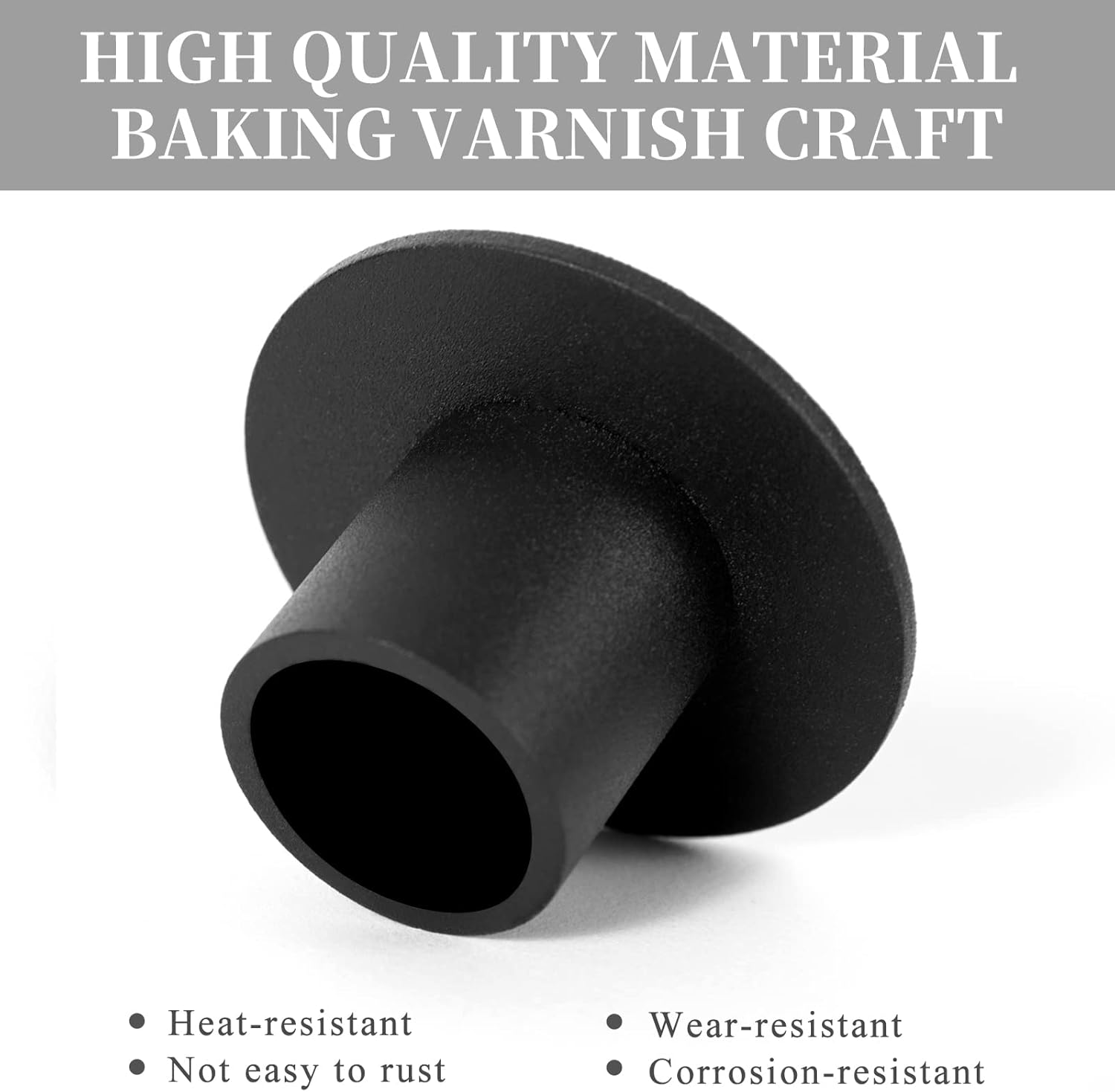 4 Pcs Black Candle Holders Retro Farmhouse Decor