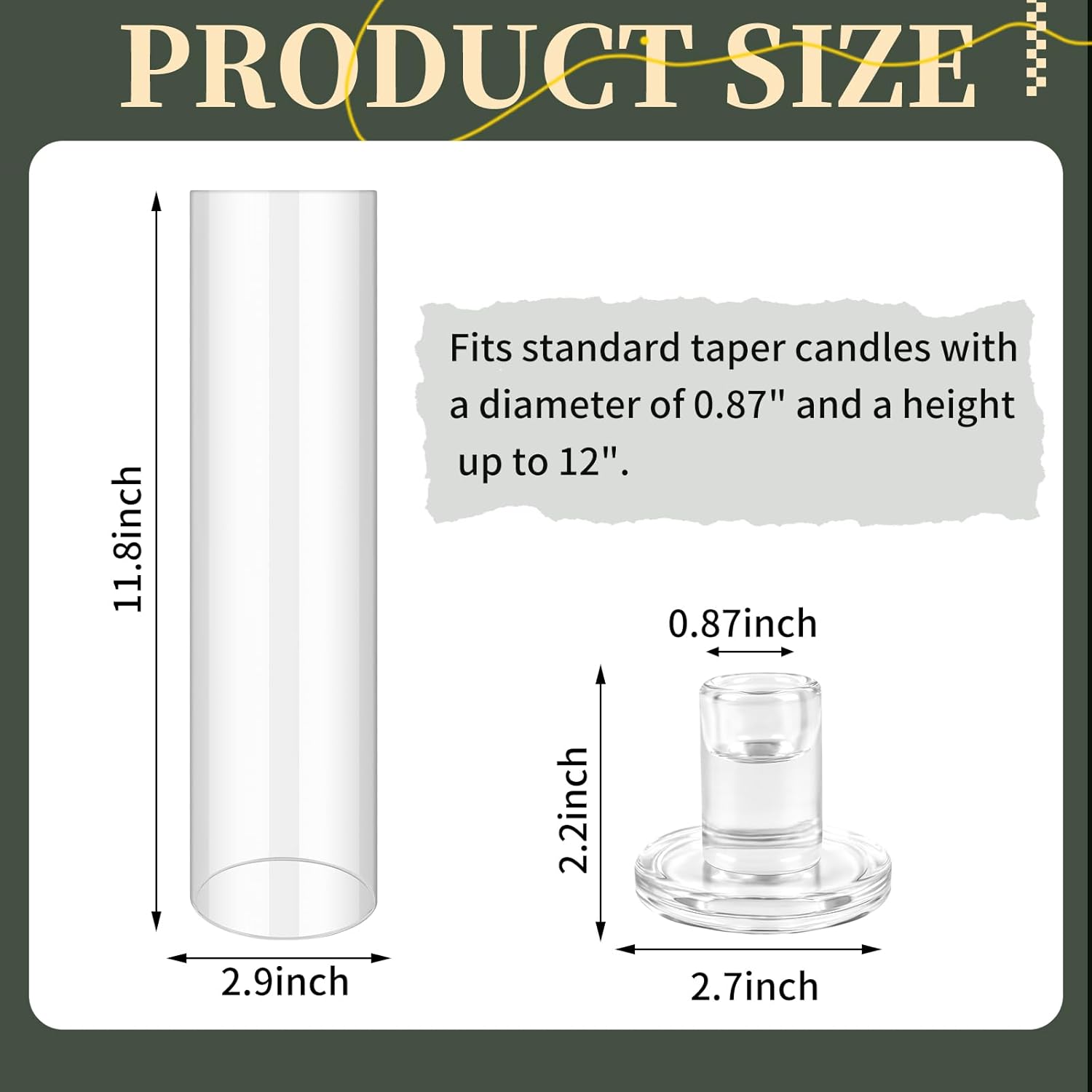 6pcs Hurricane Glass Candle Holders for Candlesticks