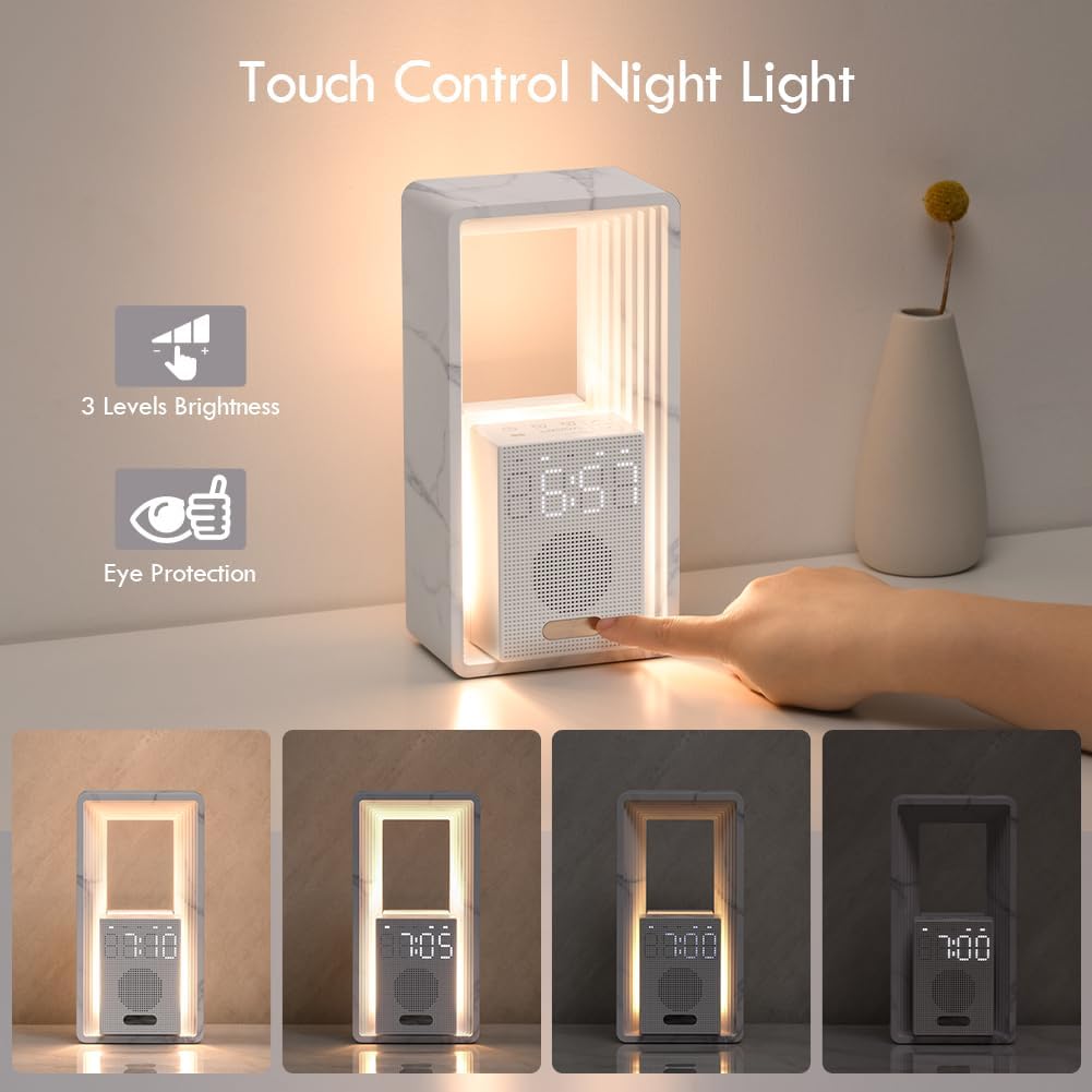 WILIT Digital Alarm Clock with Sunrise Light and White Noise