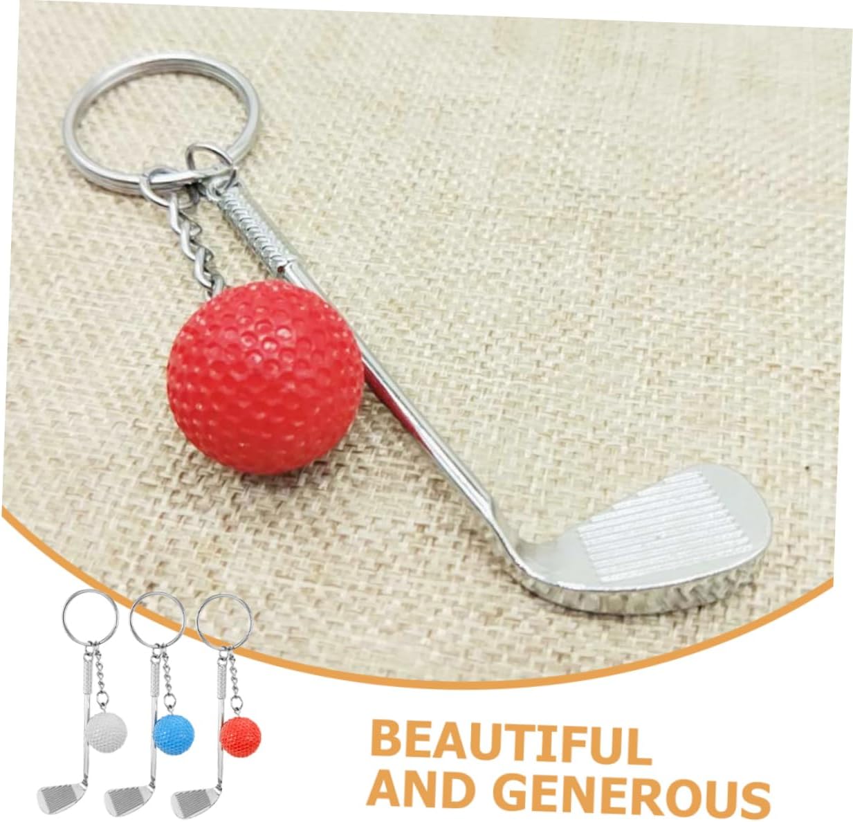 Mipcase Golf Ball Keychain for Golf Lovers