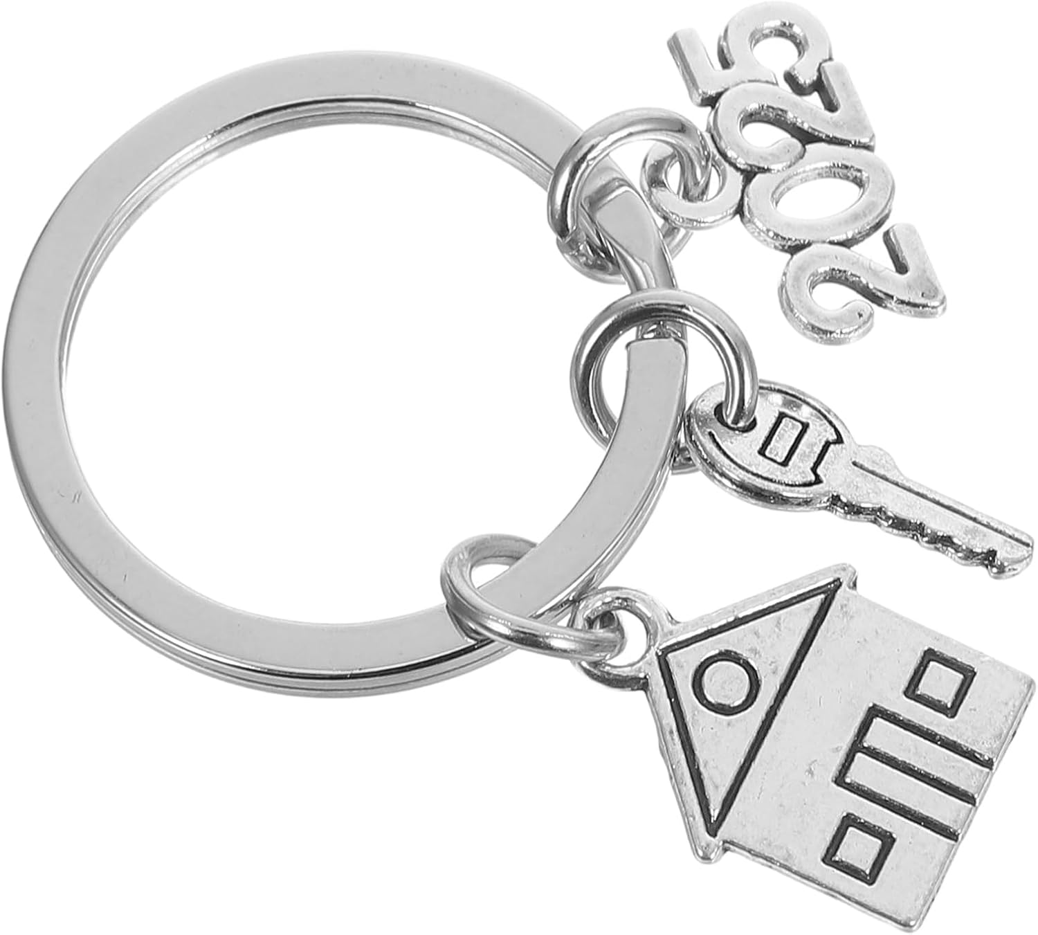 LOGOFUN 2PCS Zinc Alloy Keychain New Home Gift