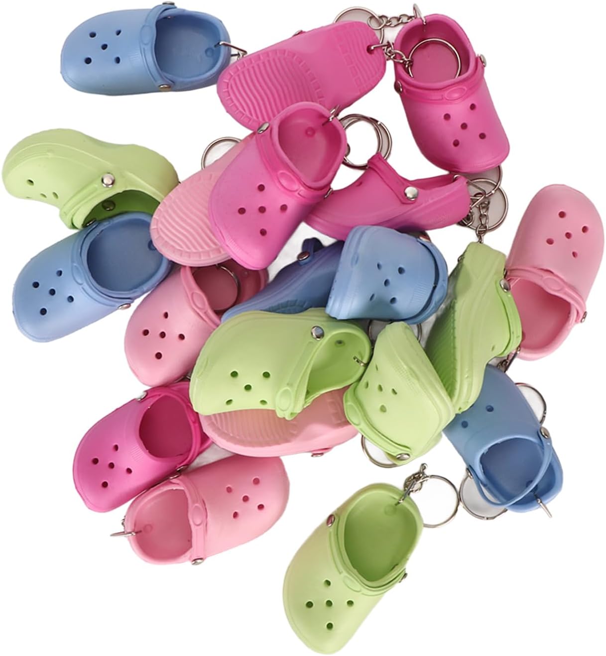 Silicone Slipper Key Chains 20pcs Pack Cute Decor