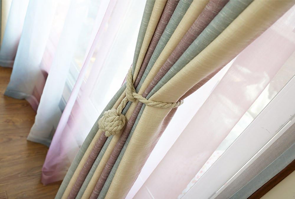 Melaluxe 4 Pack Curtain Tiebacks - Heavy Duty Red Holdbacks