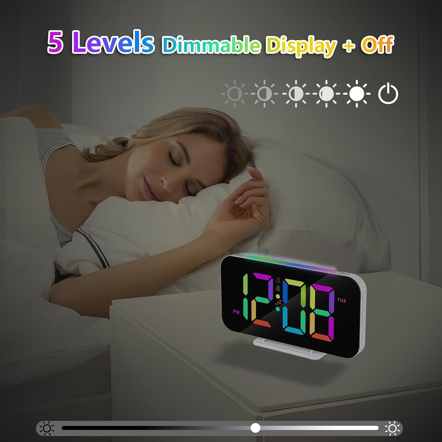 LED Digital Alarm Clock with Night Light and Dual Alarm