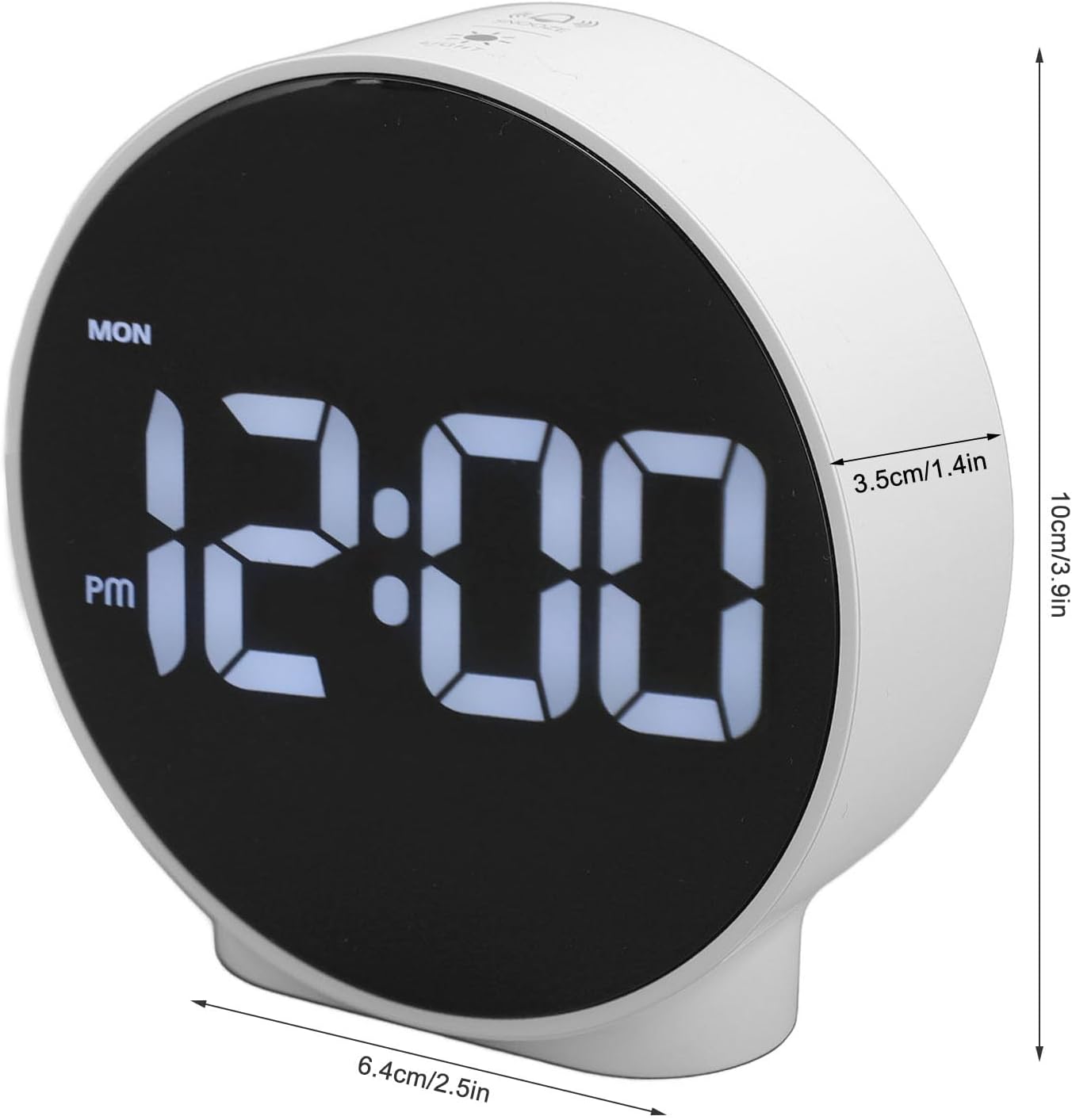 LED Digital Clock with Dual Alarm and 3 Brightness Levels