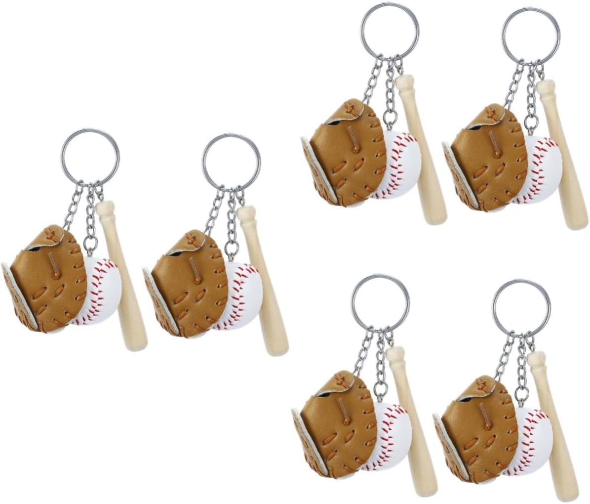 HANABASS Baseball Theme Keyring Pack 4 Pcs