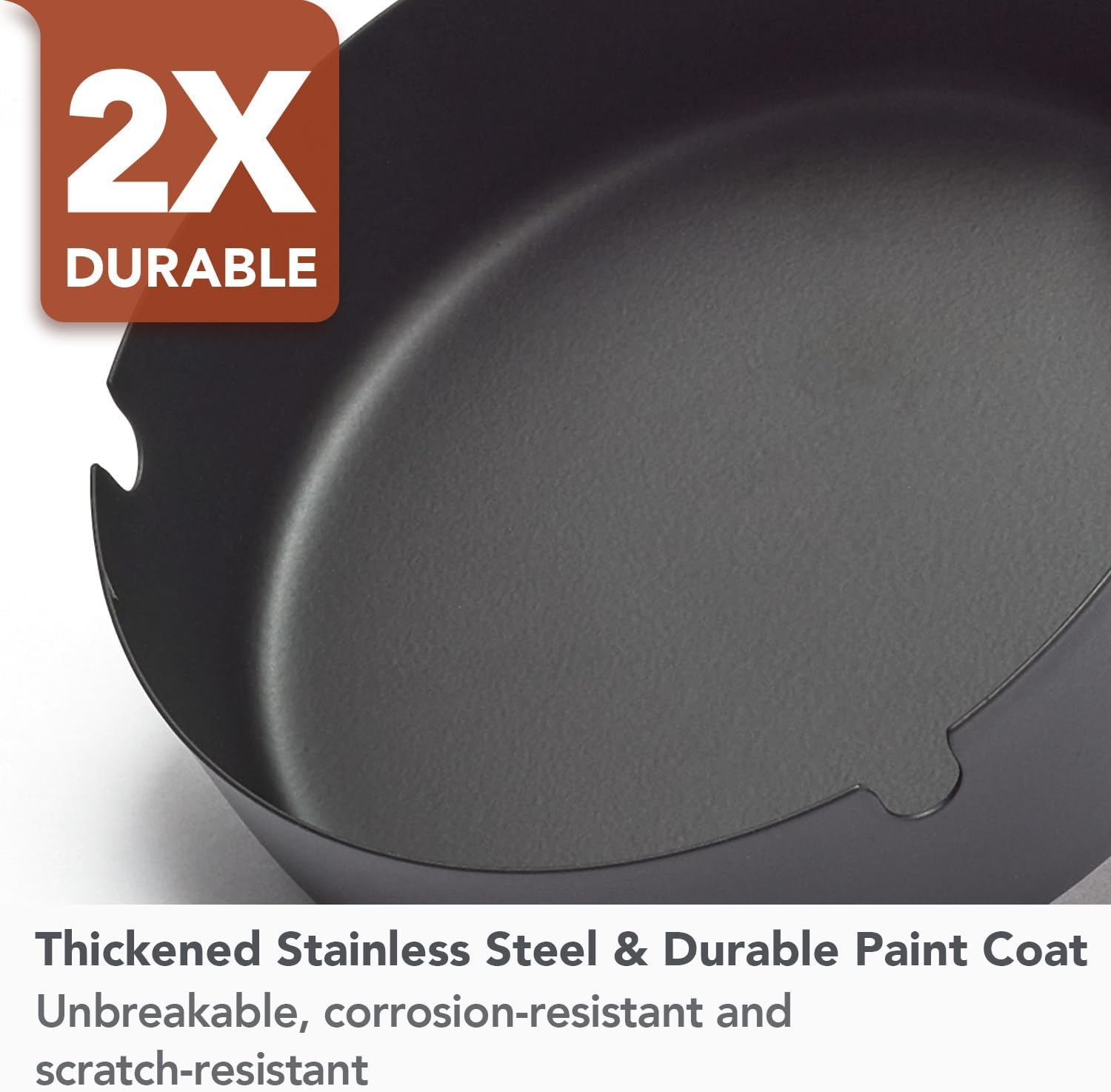 SmokyJoy Windproof Ashtray 2 Pack Black Stainless Steel
