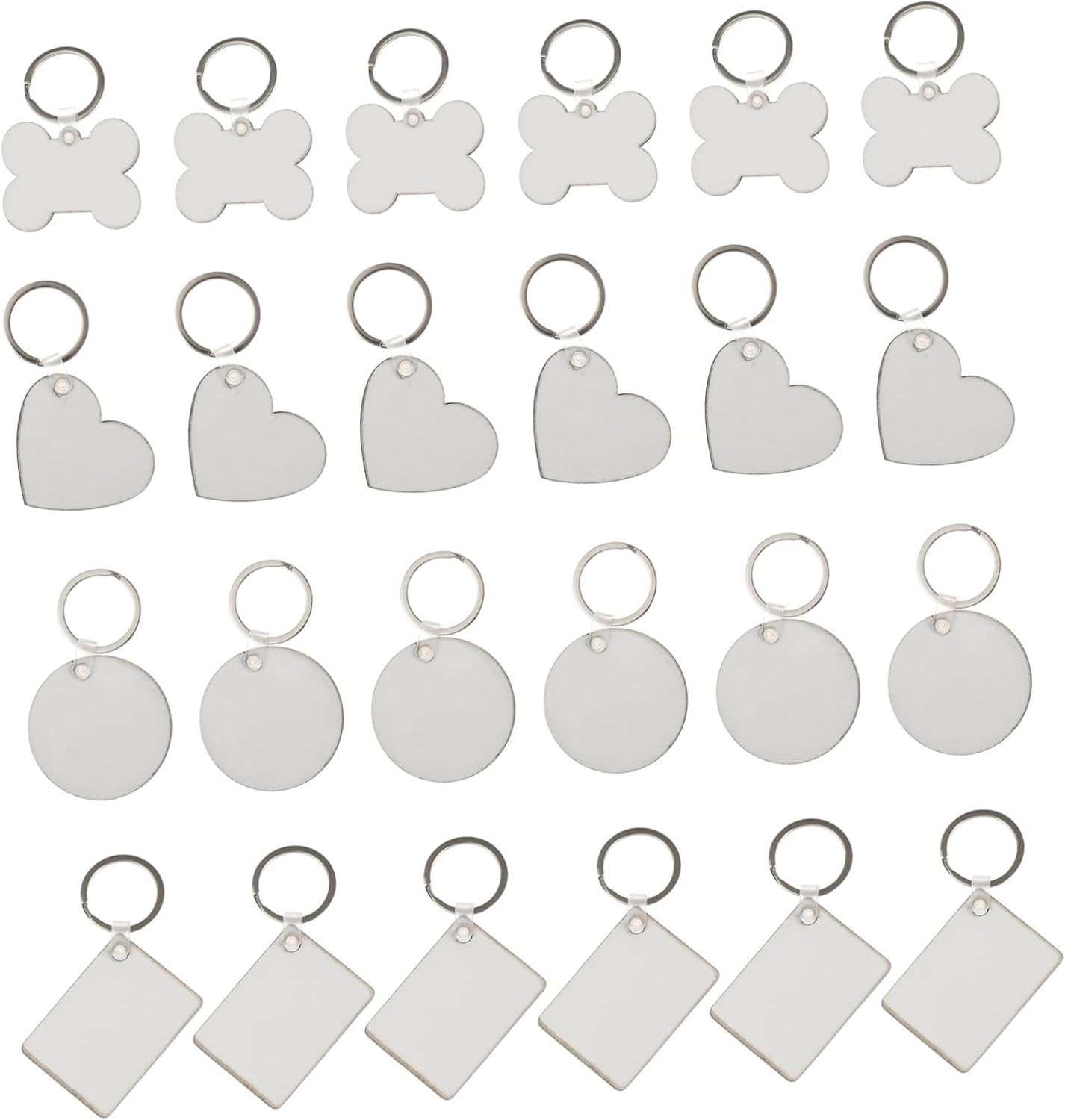 36pcs Sublimation Keychain Set for Heat Transfer