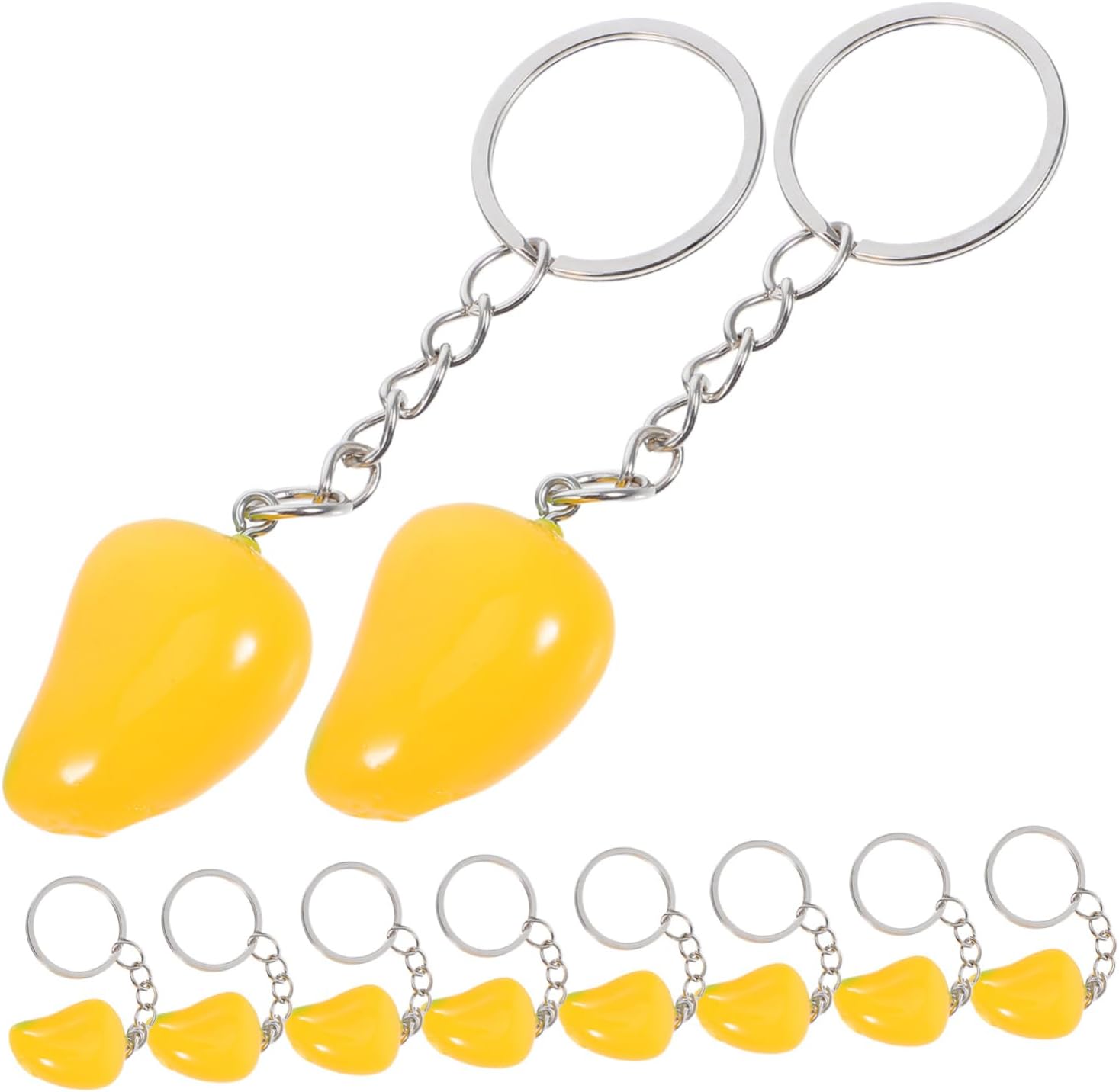 Luxshiny 10pcs Mango Keychain Bag Pendants