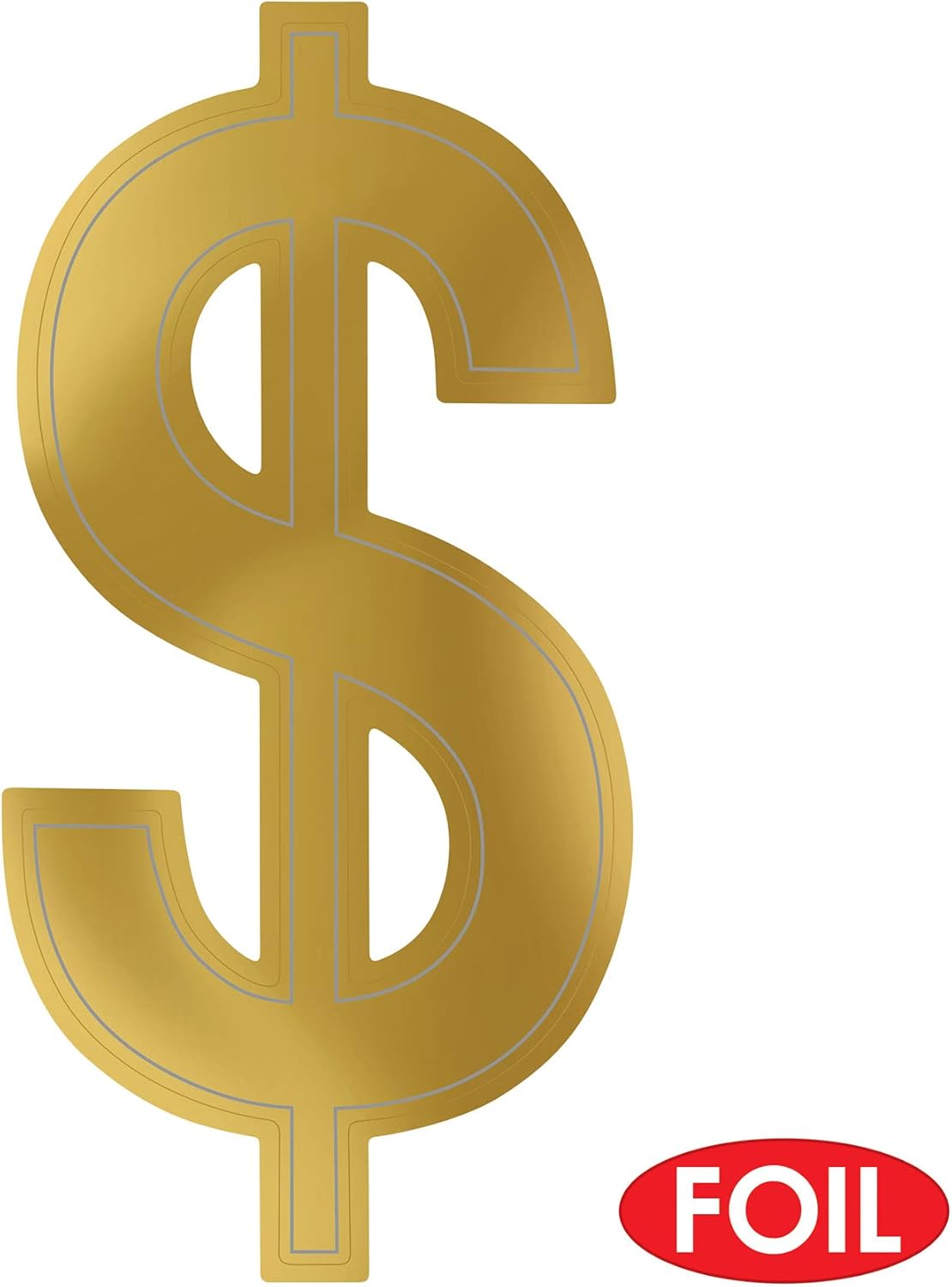 Beistle Foil Dollar Sign Silhouettes Pack of 4