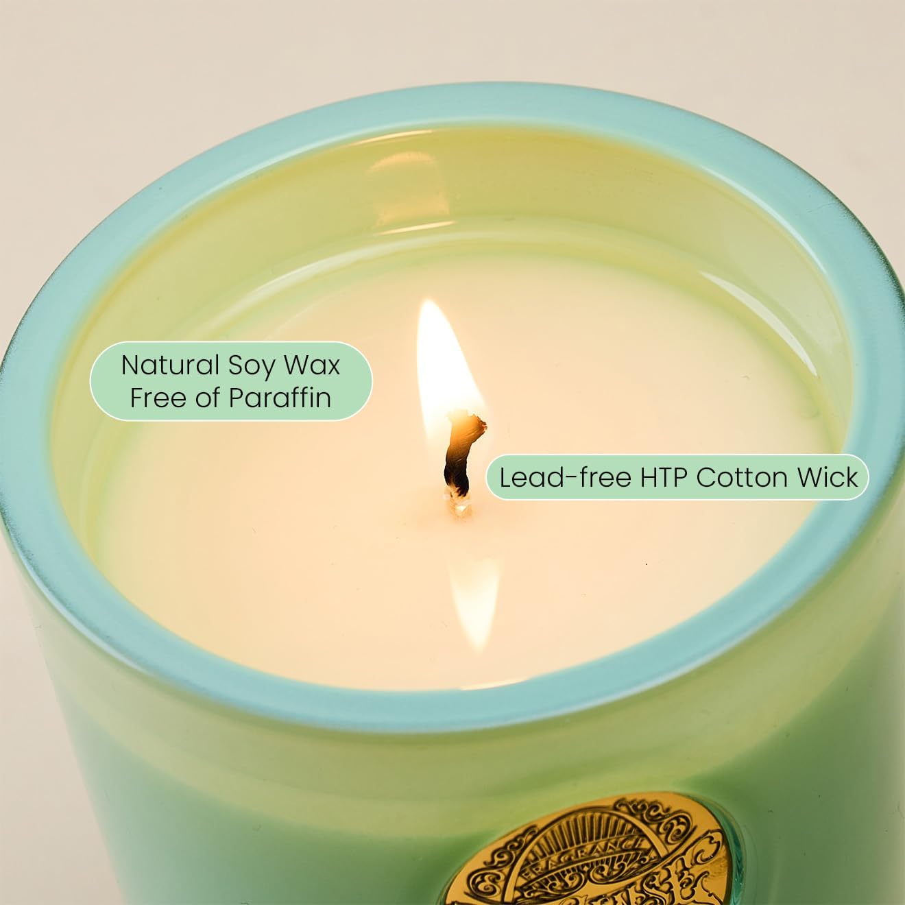 MSENSE Natural Soy Candle - Verbena Basil Green 102 oz 55H Burn