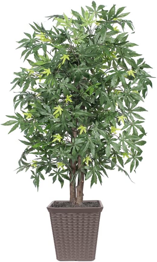 Vickerman 4 Artificial Japanese Maple Bush with Basket