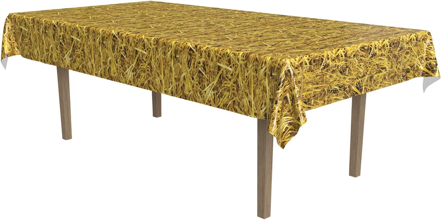 Beistle Straw Tablecover for Farm or Fall Parties