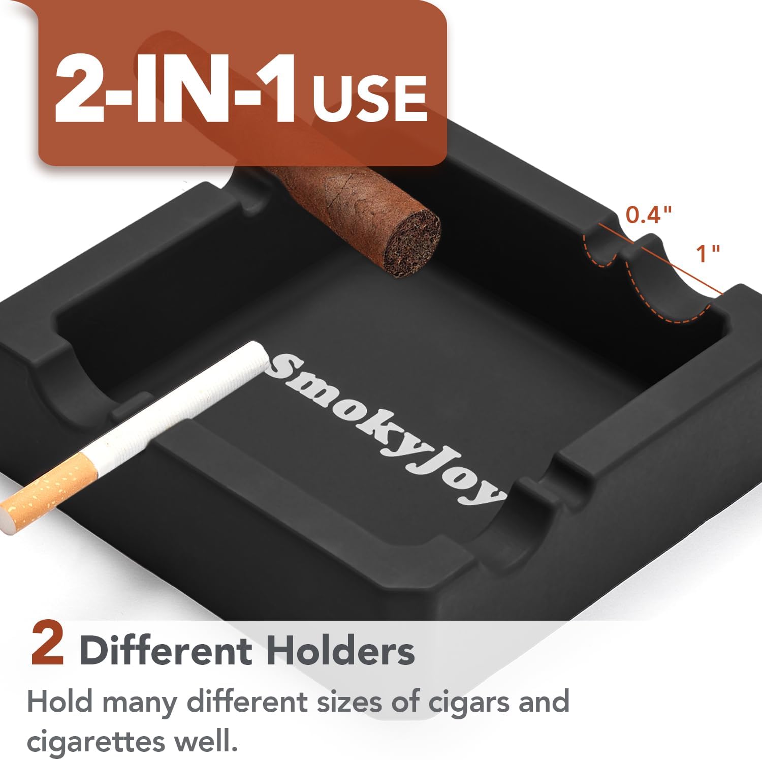 SmokyJoy Windproof Cigar Ashtray with Lid