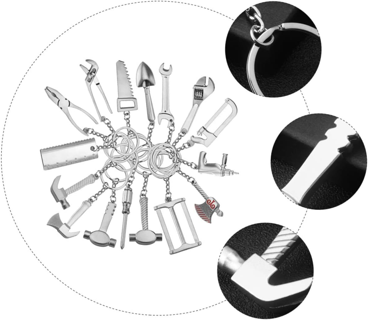 20pcs Unique Wrench Keychain DIY Decor Pendants