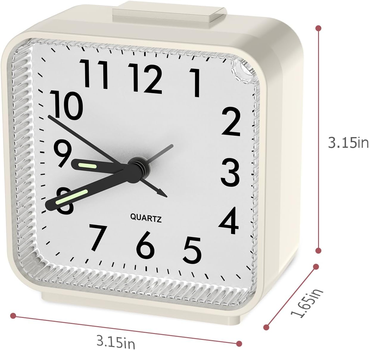 LOFICOPER Analog Alarm Clock with Night Light and Snooze Function