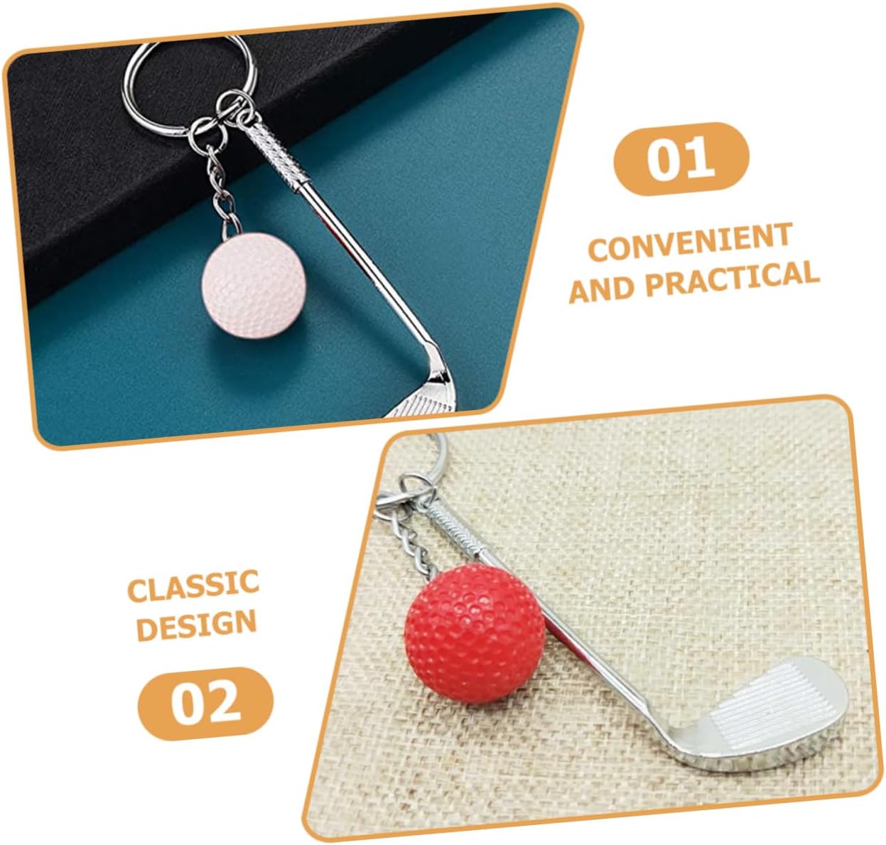 Mipcase Golf Ball Keychain for Golf Lovers