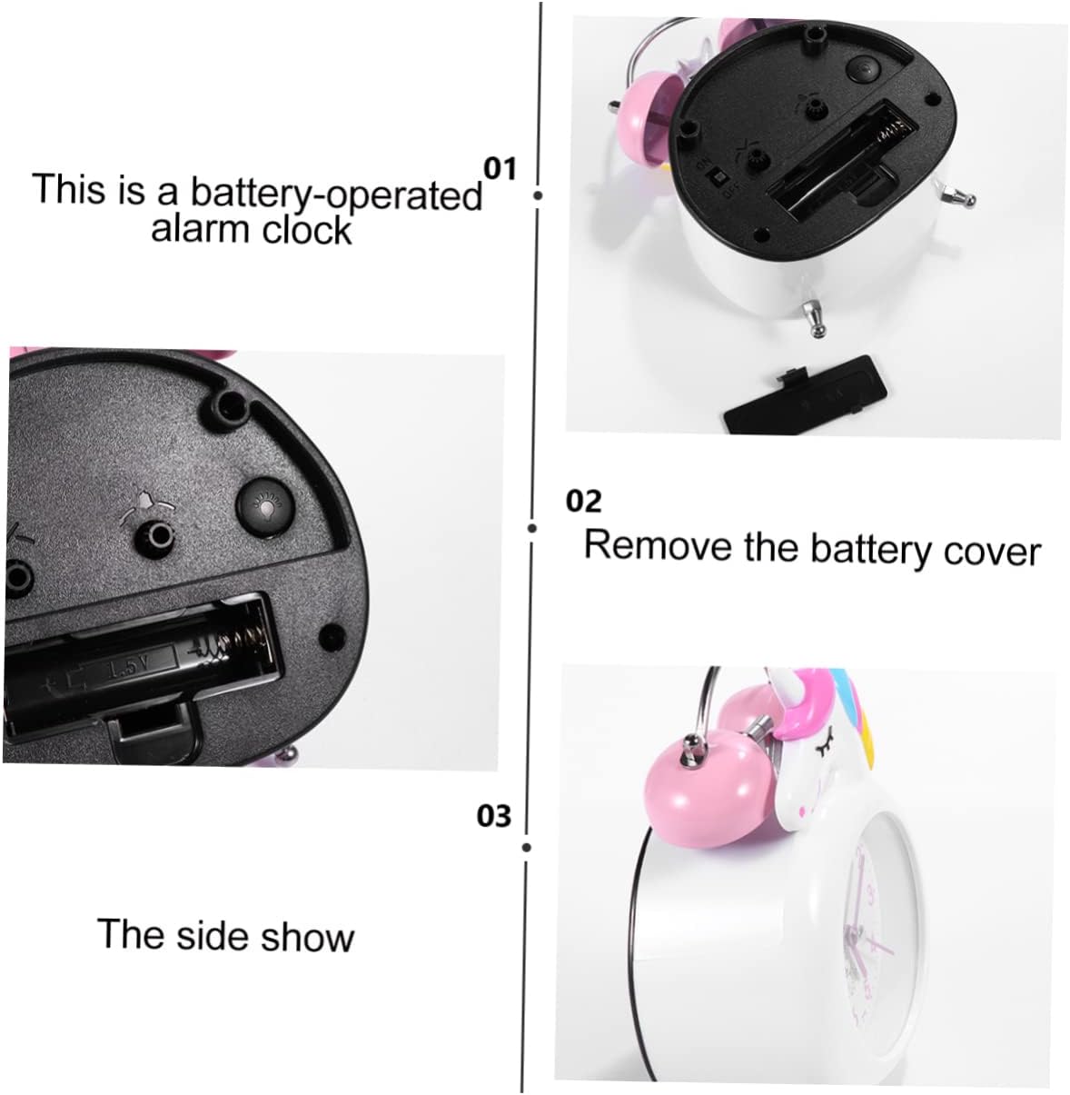 VINTORKY Desktop Alarm Clock Unicorn Design for Kids