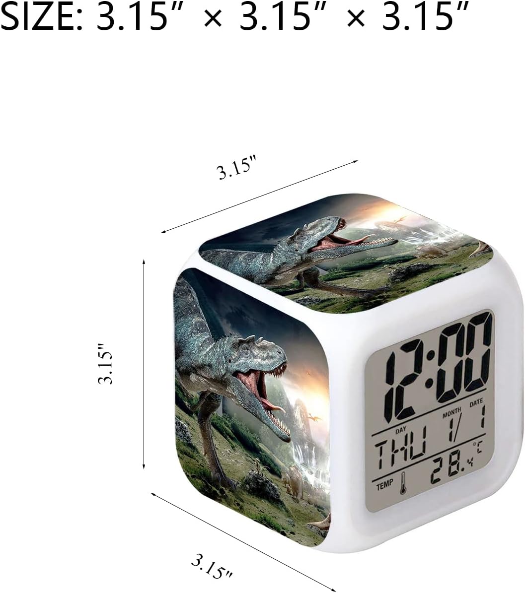 LED Alarm Clock Dinosaur Tyrannosaurus Rex Design