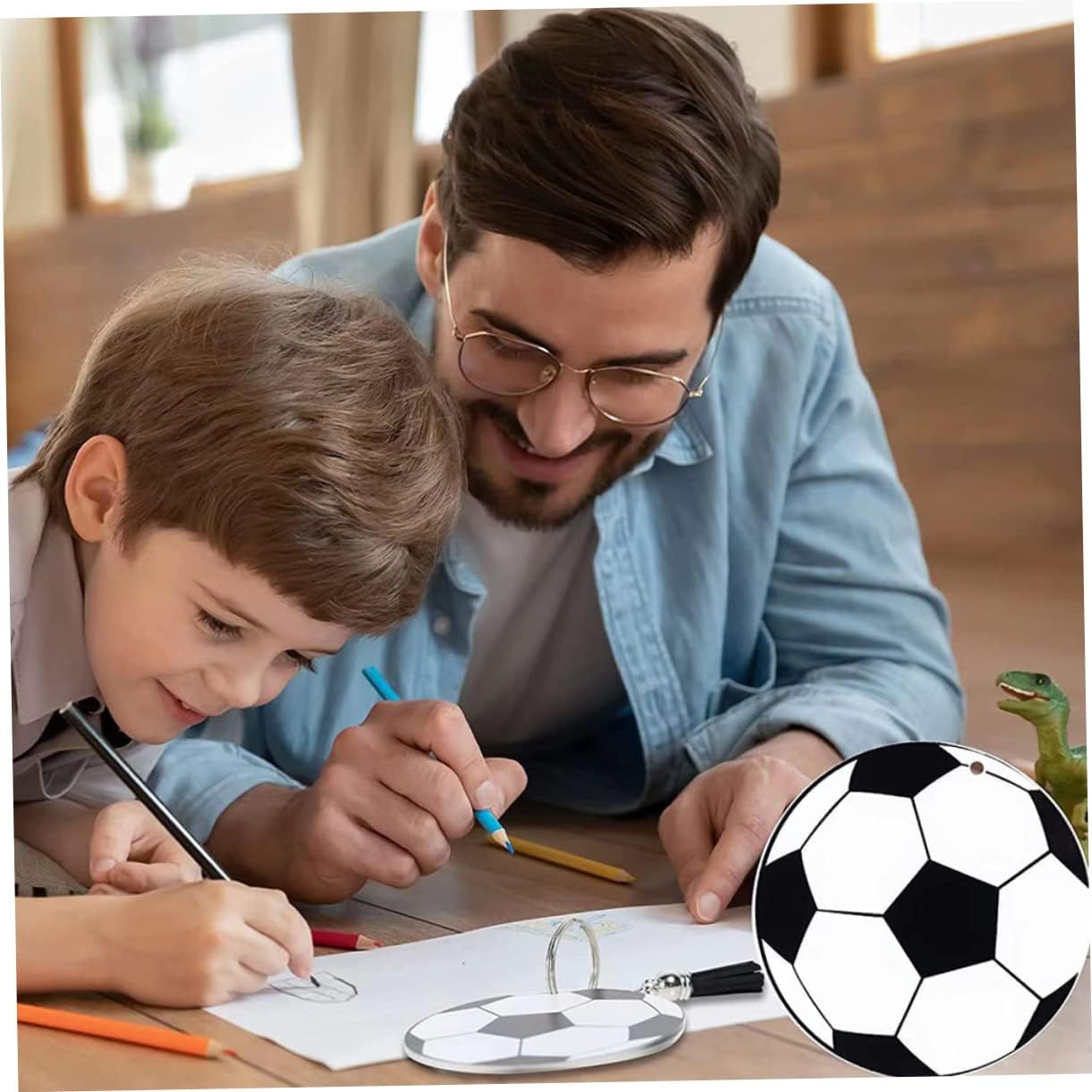 Totority 20pc Soccer Ball Keychains for Backpacks and Parties