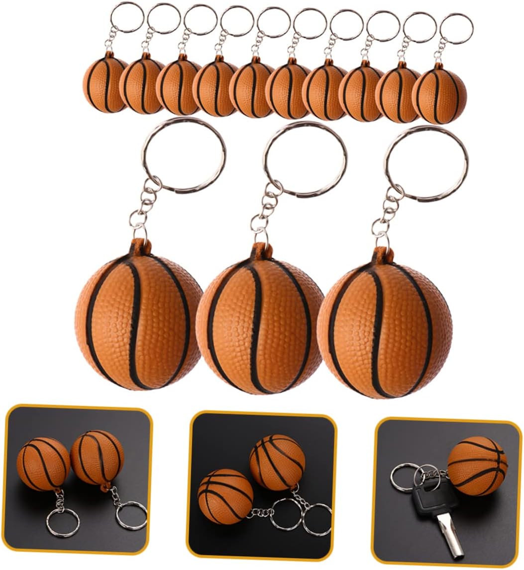 24Pcs Basketball Keychains Durable Key Holders with Cute Designs for Adults