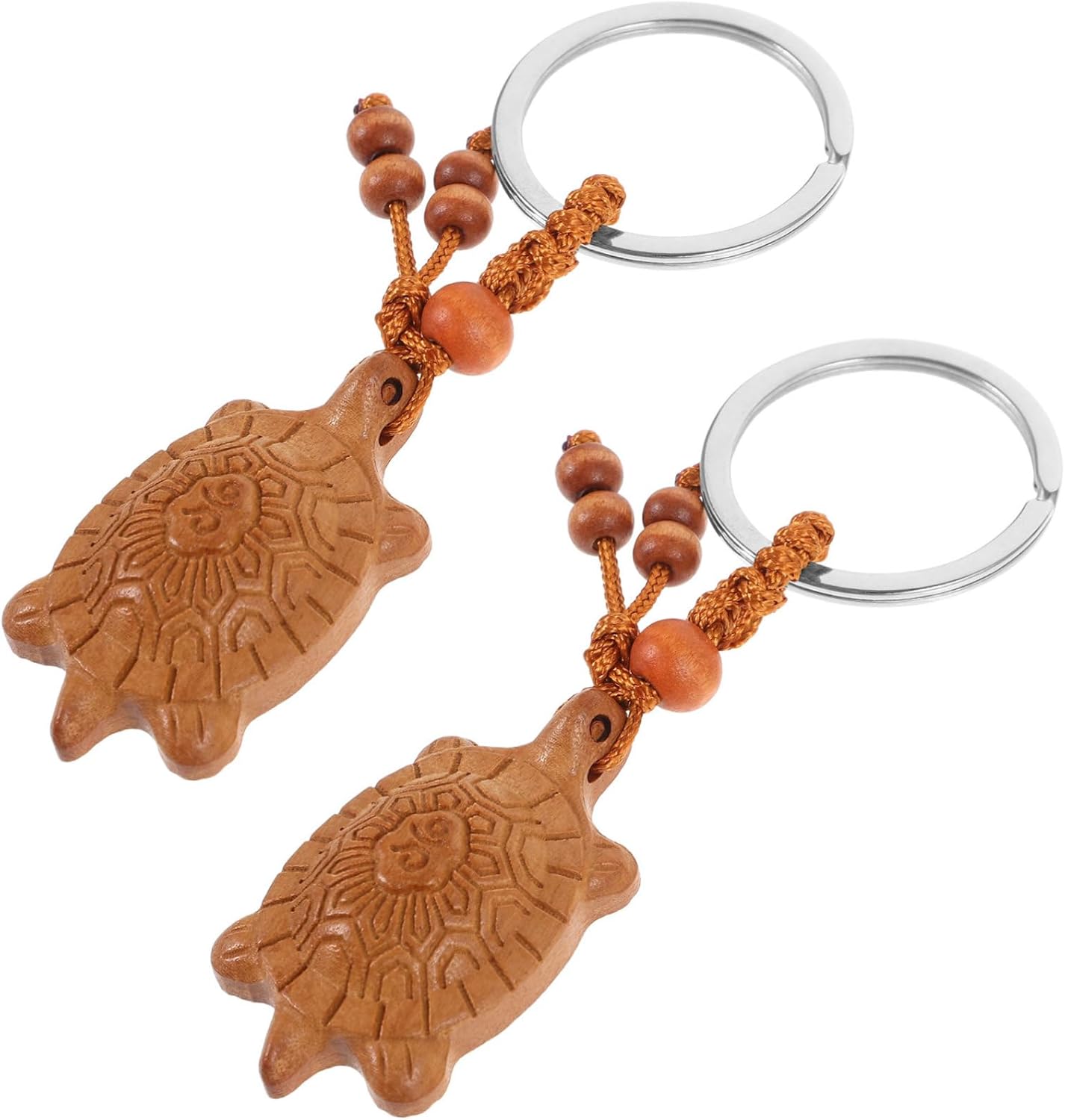 SOIMISS Wooden Turtle Keychain Car Accessory