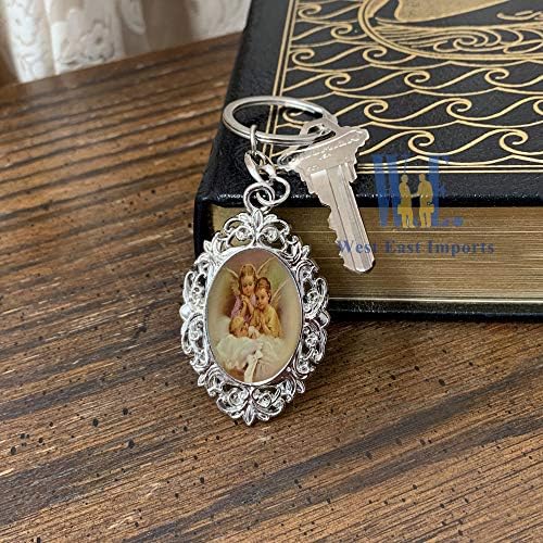 WE Personalized Baptism Party Favor 12 PCS Guardian Angel Keychain