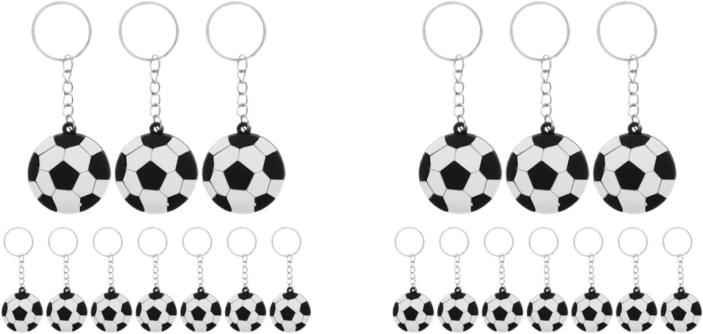 LUOZZY 60pcs Soccer Keychains for Parties and Rewards