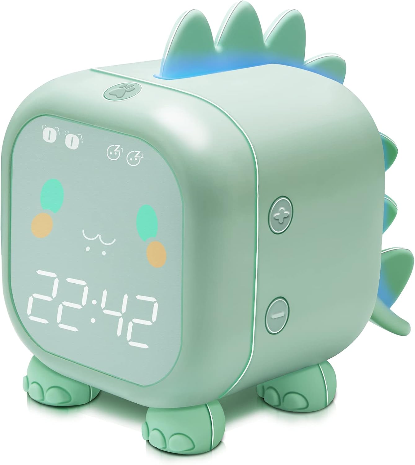 Kids Dinosaur Alarm Clock with Wake Up Light and Night Light USB Charging