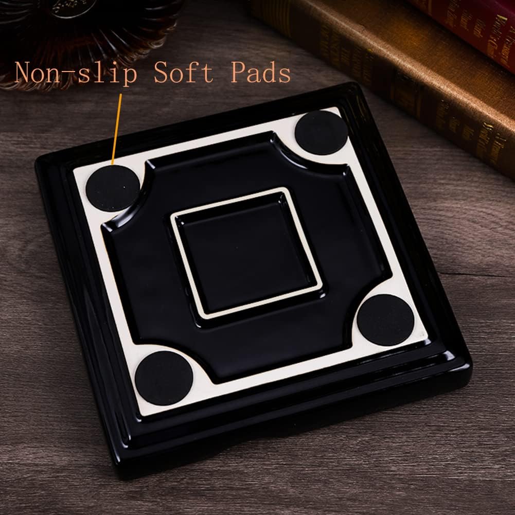 Seliau Large Ceramic Cigar Ashtray Black