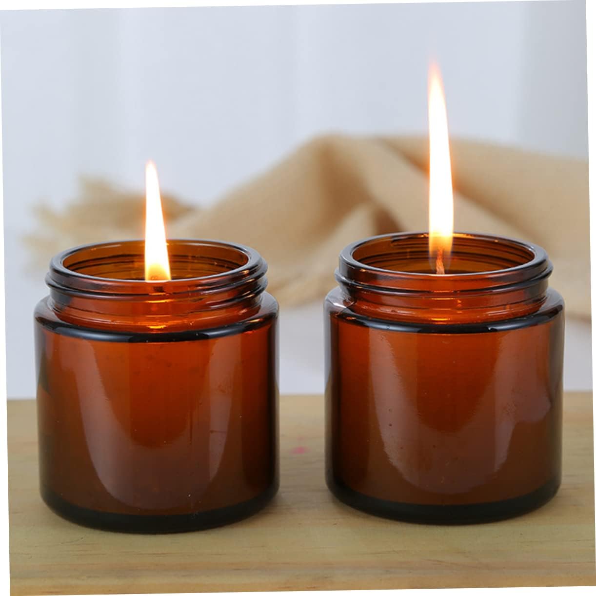 VILLFUL 10pcs Scented Candle Jar Lid Glass Perfume Bottle Aroma Container