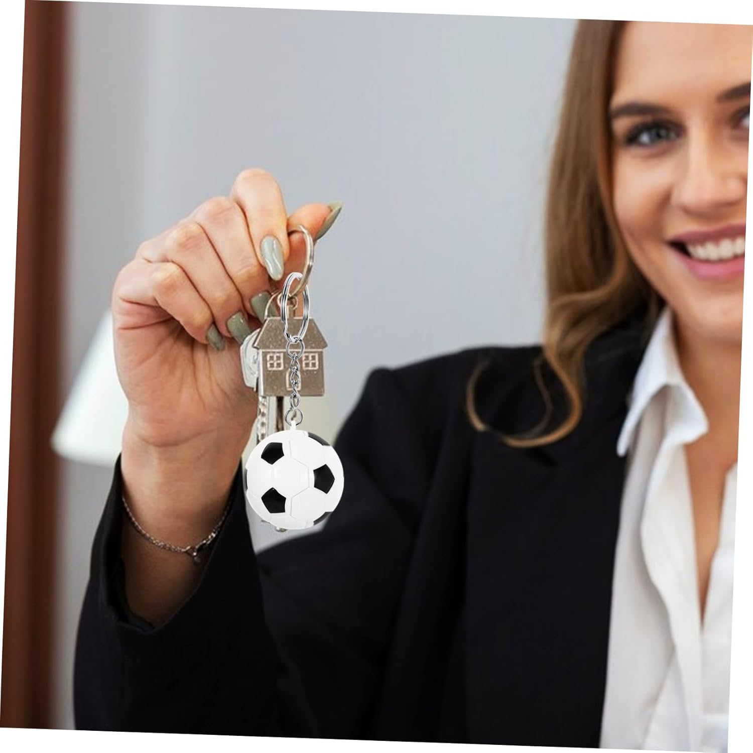 2PCS Creative Football Keychain Set for Men