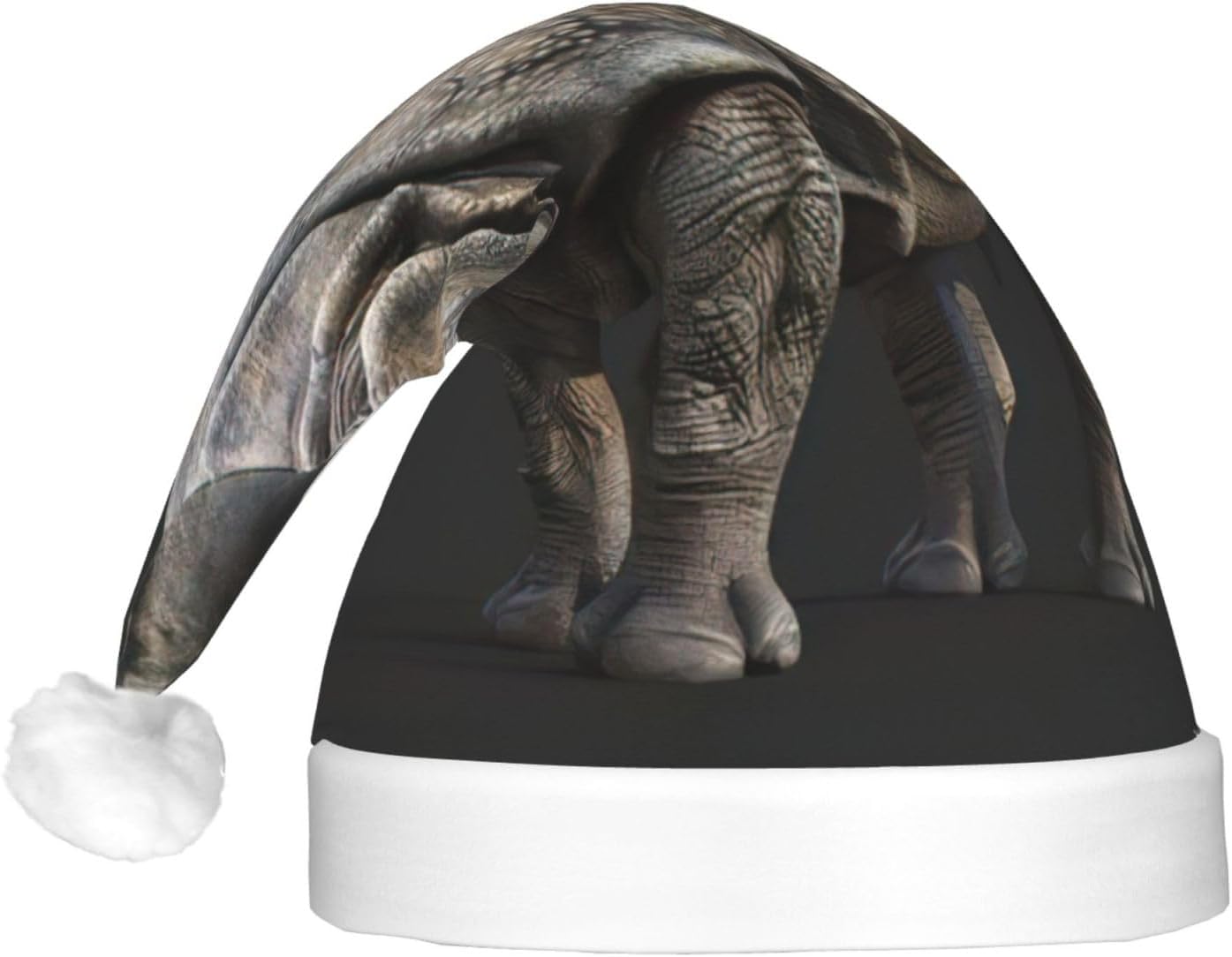 Animal Rhino Print Christmas Hat with LED Lights
