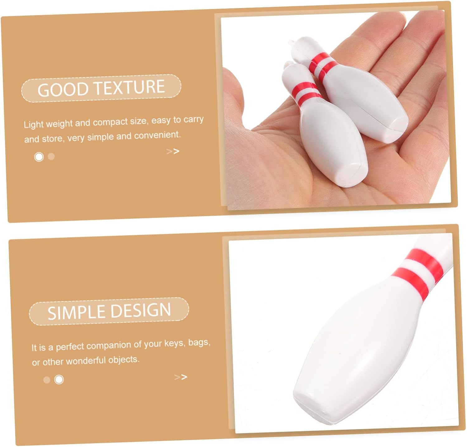 BESPORTBLE Bowling Keychain Decor Pendant