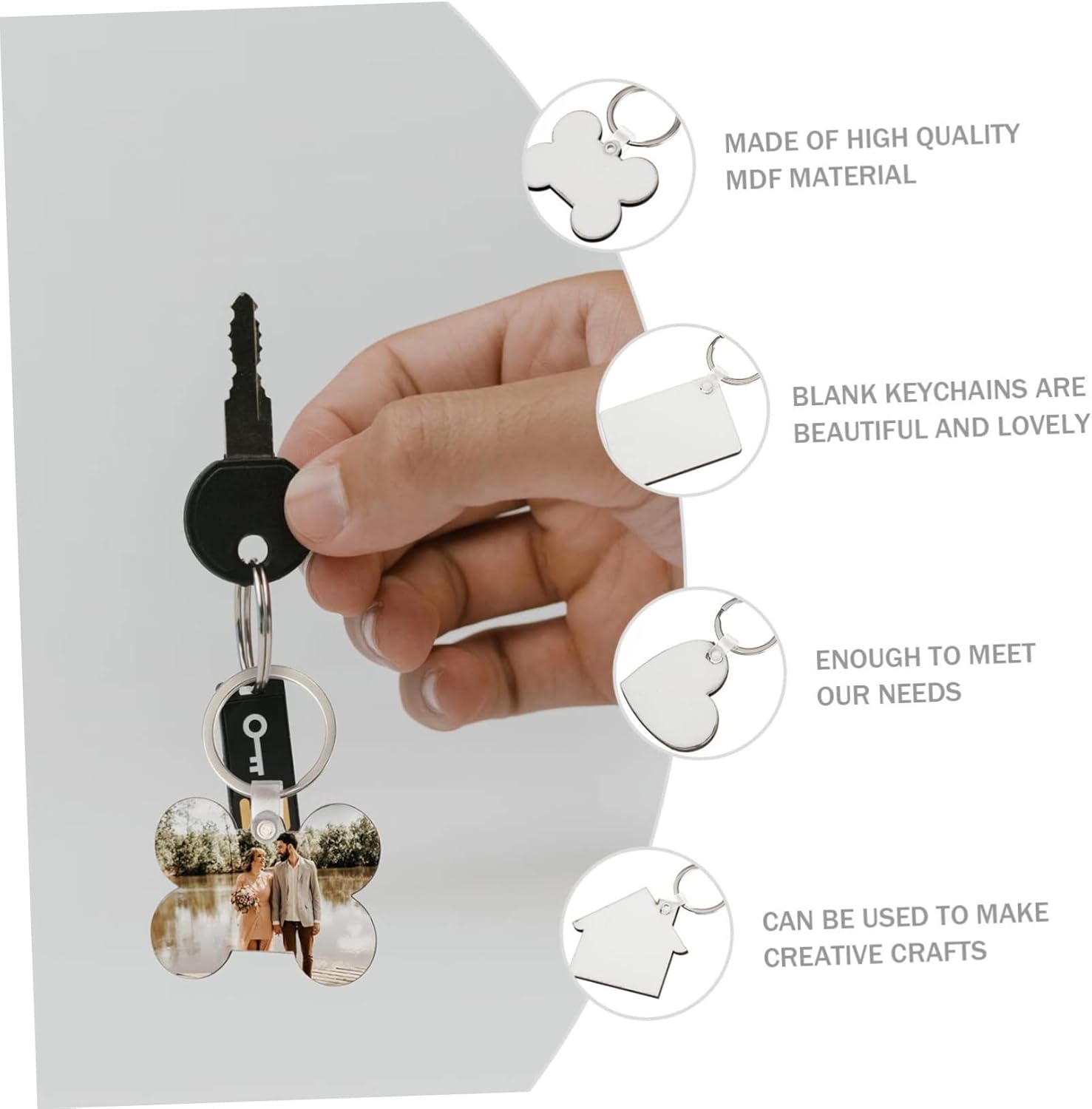 36pcs Sublimation Keychain Set for Heat Transfer