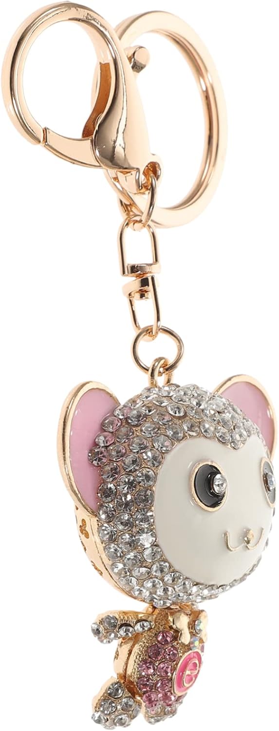 Operitacx 2pcs Monkey Keychain Metal Key Ring