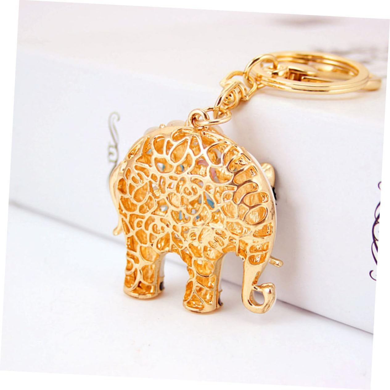 Sparkling Elephant Keychain for Car Keys