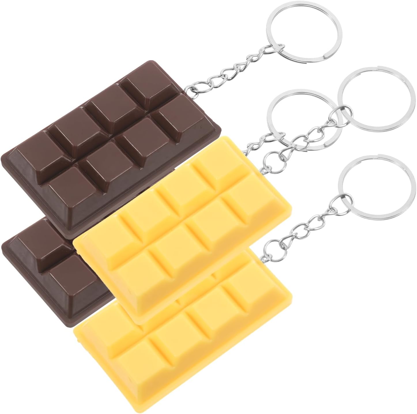 LOGOFUN 4PCS Chocolate Keychains Realistic Keyrings
