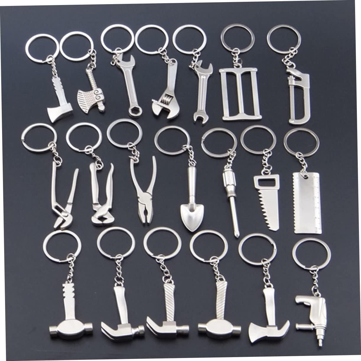 20pcs Creative Tool Keychain Pendants for Bags and Cars